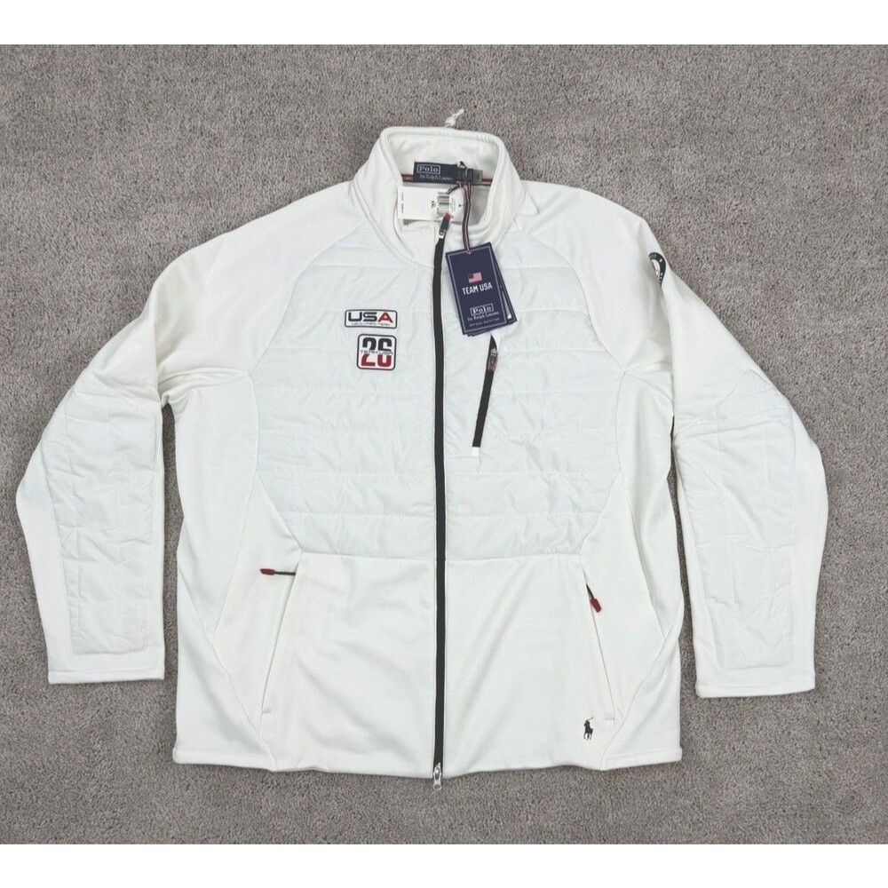 Polo Ralph Lauren Team USA 2026 Olympic Hybrid Jacket Mens XXL White NWT $398